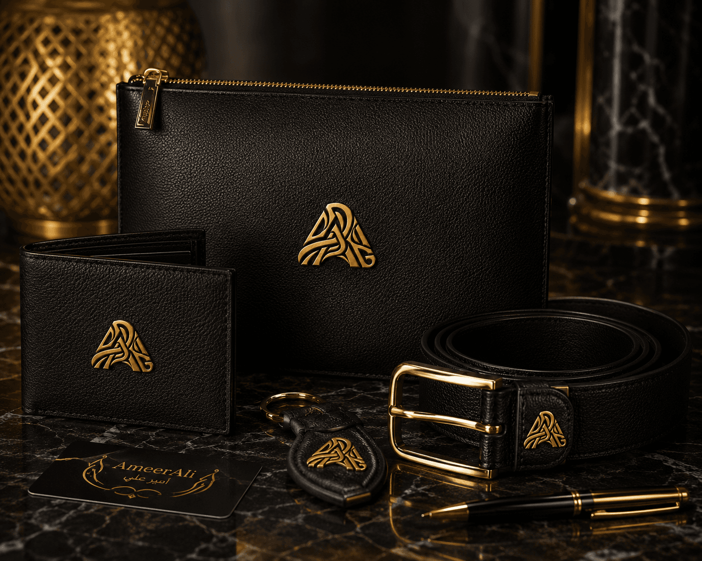 Heritage Leather Wallet — luxury leather accessories by AmeerAli